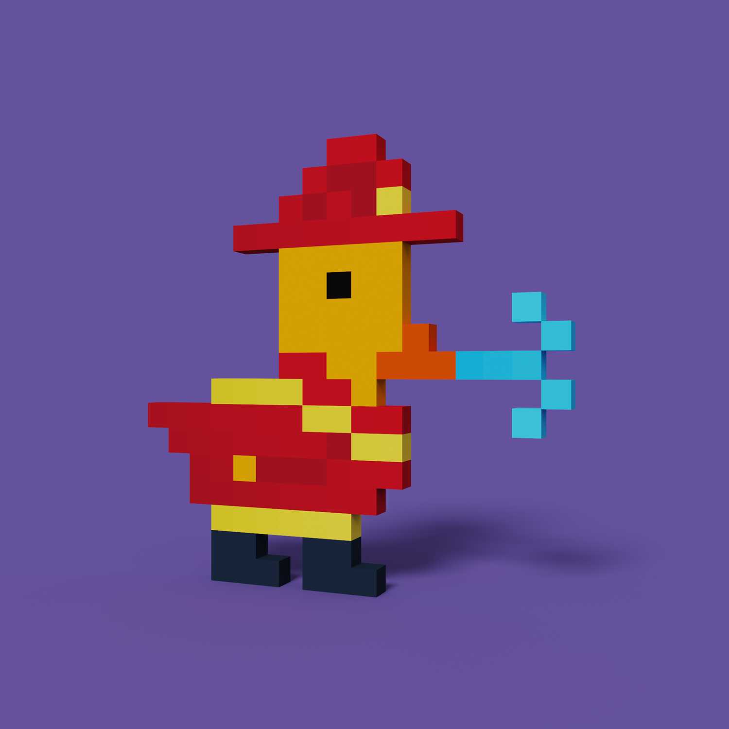 pixel art of Dewart aka Duck!Sans