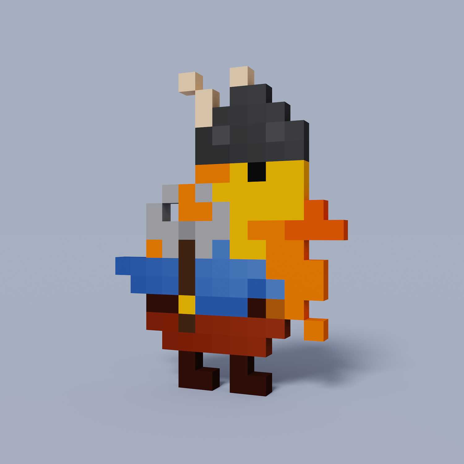 pixel art of Dewart aka Duck!Sans